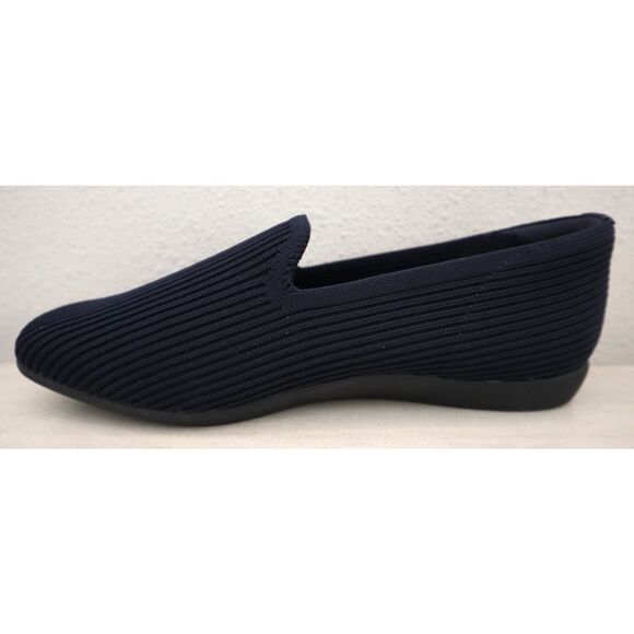 Vivaia Women Sz EUR 36.5 US 6 Navy Samantha Walker Square-Toe Knit Loafers - Picture 10 of 16
